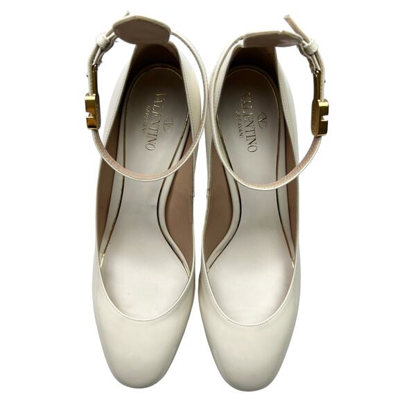 VALENTINO GARAVANI Tan-Go Platform Patent Leather Pump EU 39.5 US 9.5 High Heels - Picture 8 of 15